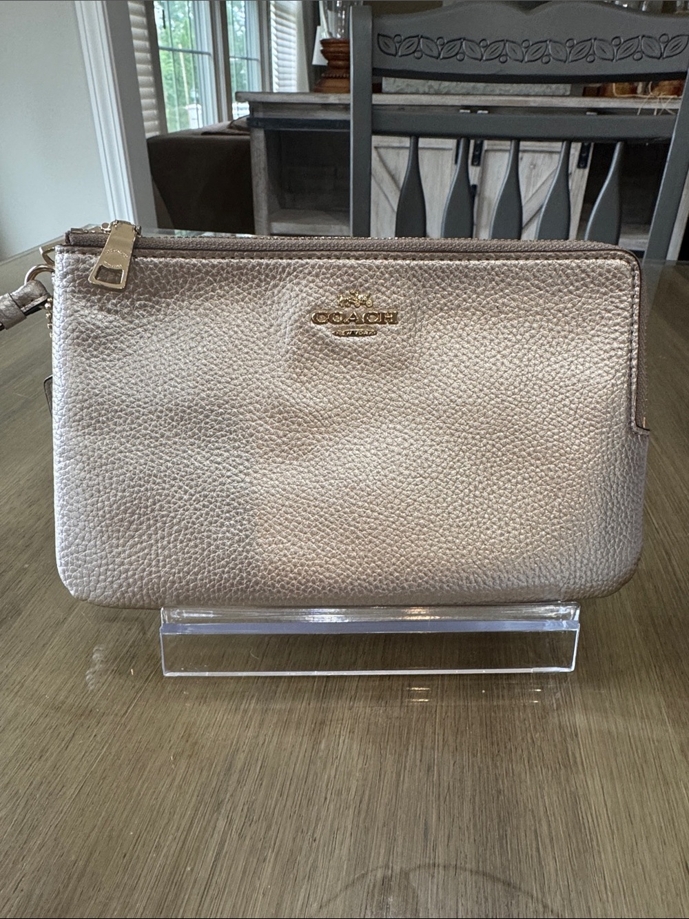 Coach Double zip wristlet/wallet